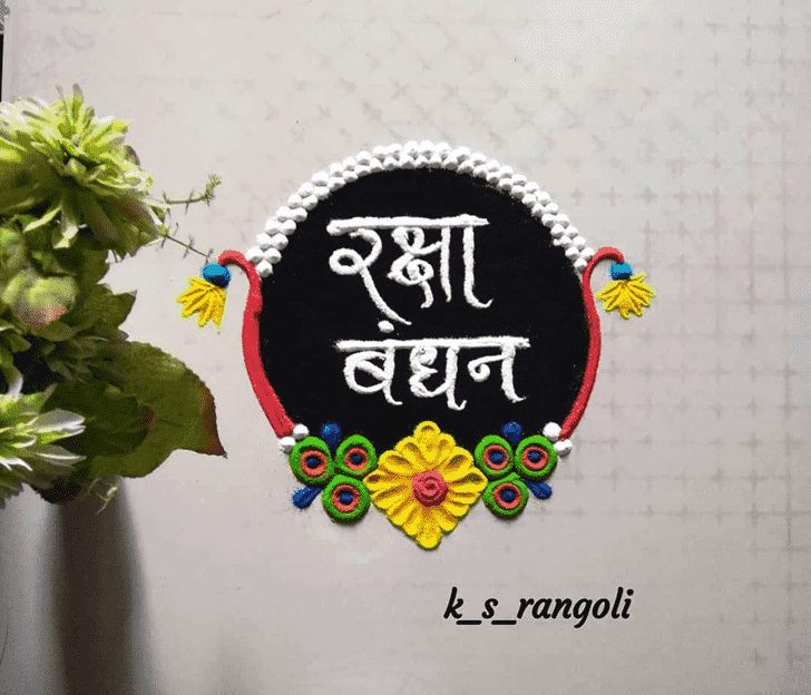 Gorgeous Raksha Bandhan Rangoli