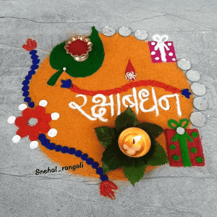 Magnetic Raksha Bandhan Rangoli