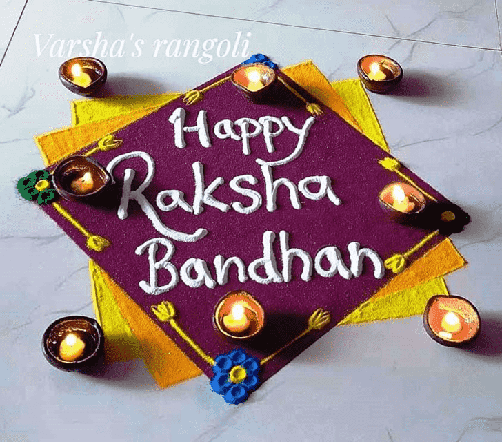 Refined Raksha Bandhan Rangoli