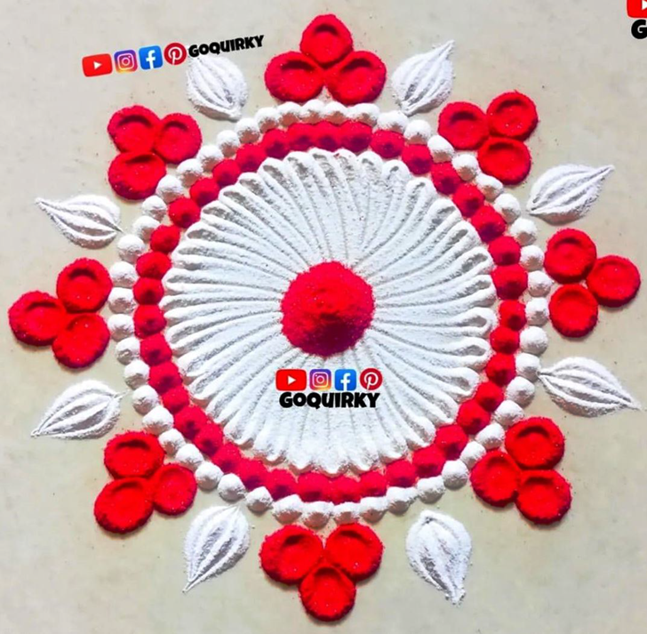 Magnetic Red Rangoli