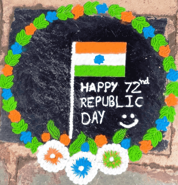 Exquisite Republic Day Rangoli