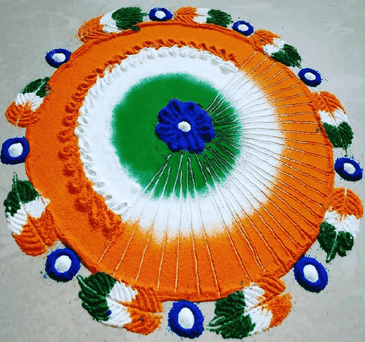 Gorgeous Republic Day Rangoli