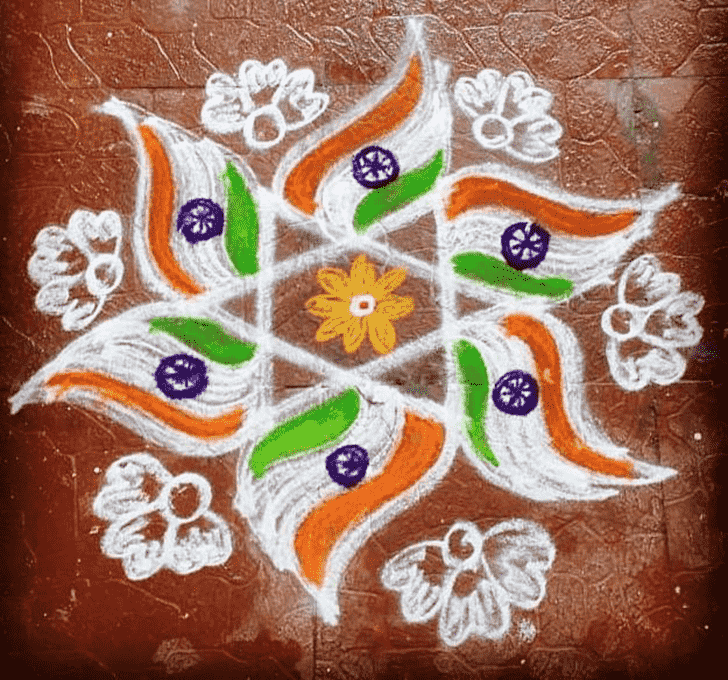 Graceful Republic Day Rangoli