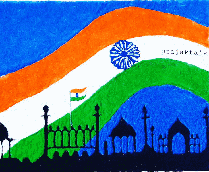 Inviting Republic Day Rangoli