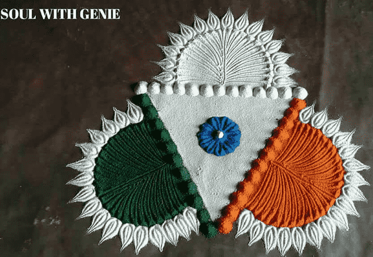 Magnetic Republic Day Rangoli