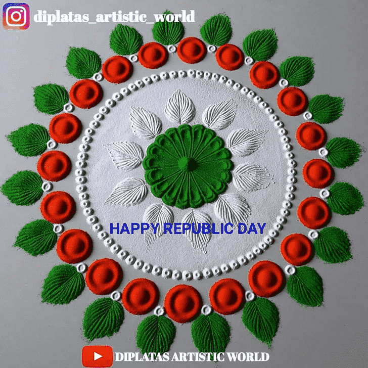 Marvelous Republic Day Rangoli