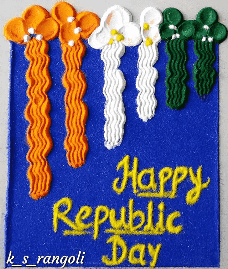 Nice Republic Day Rangoli