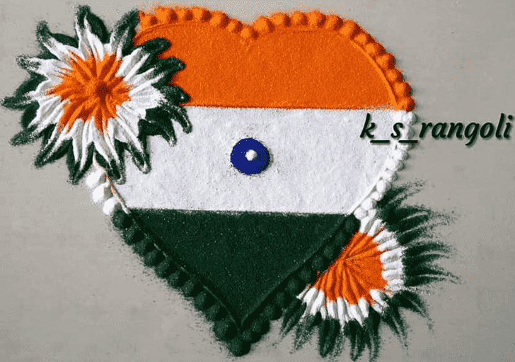 Pleasing Republic Day Rangoli