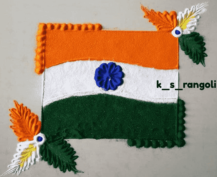 Pretty Republic Day Rangoli