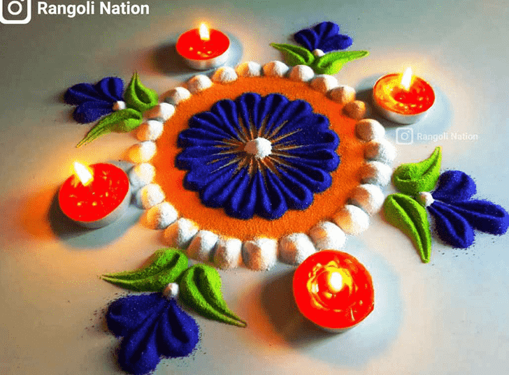 Radiant Republic Day Rangoli