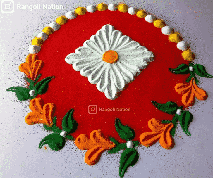 Ravishing Republic Day Rangoli