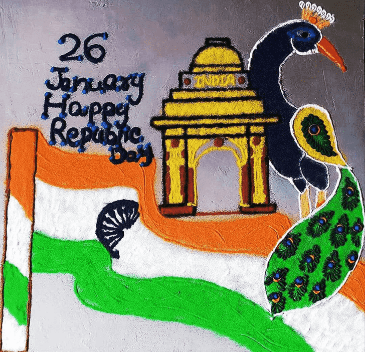 Stunning Republic Day Rangoli