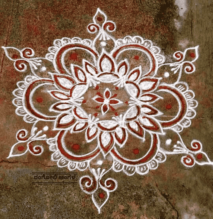 Delightful Rohini Pooja Rangoli