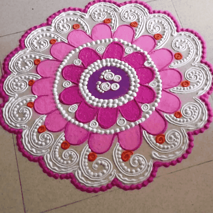 Fascinating Rohini Pooja Rangoli