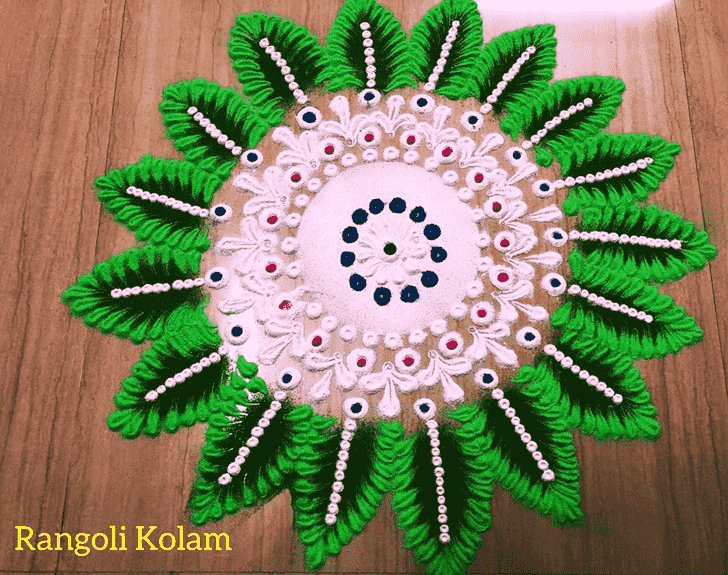 Shapely Rohini Pooja Rangoli