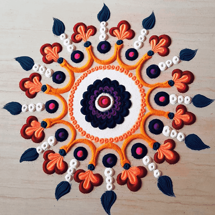 Slightly Rohini Pooja Rangoli