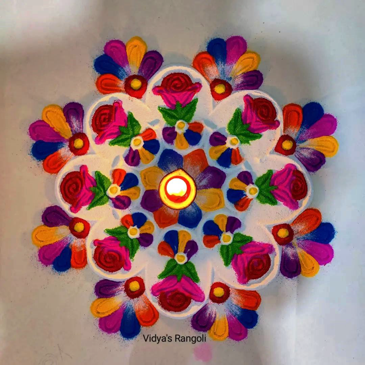 Rose Rangoli