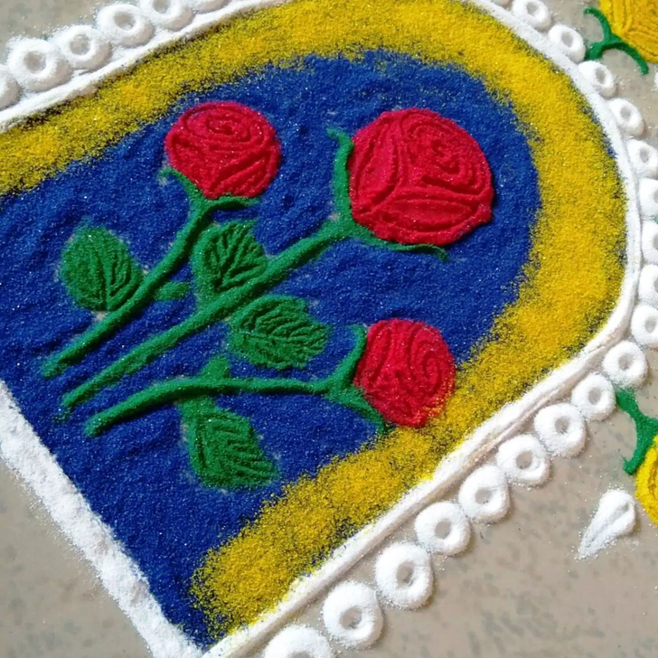 Fair Rose Rangoli