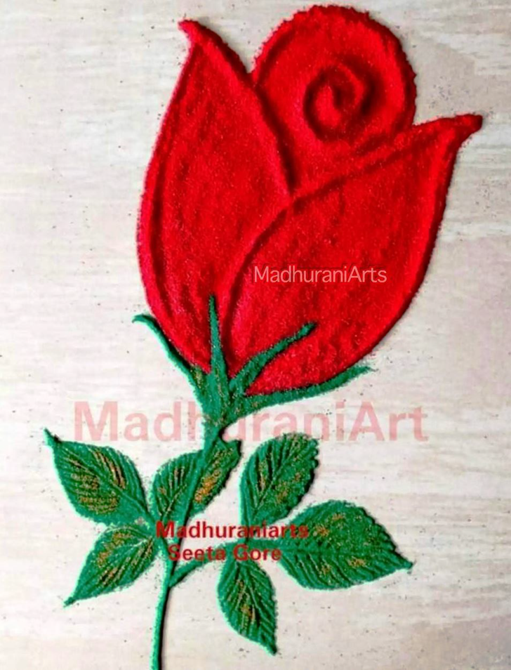 Ideal Rose Rangoli