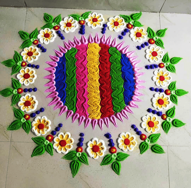 Exquisite Round Rangoli