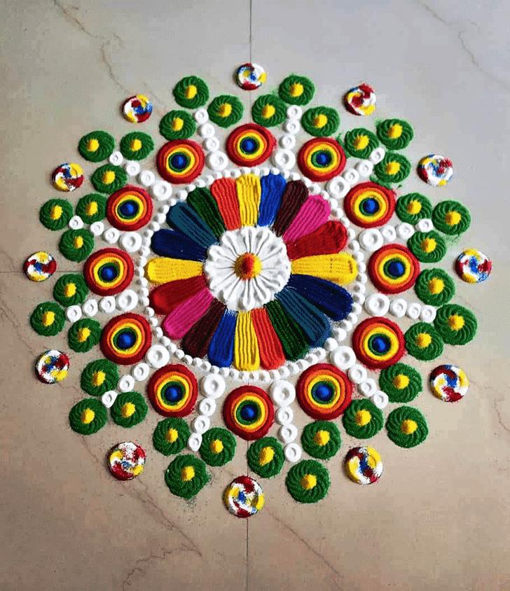 Radiant Round Rangoli