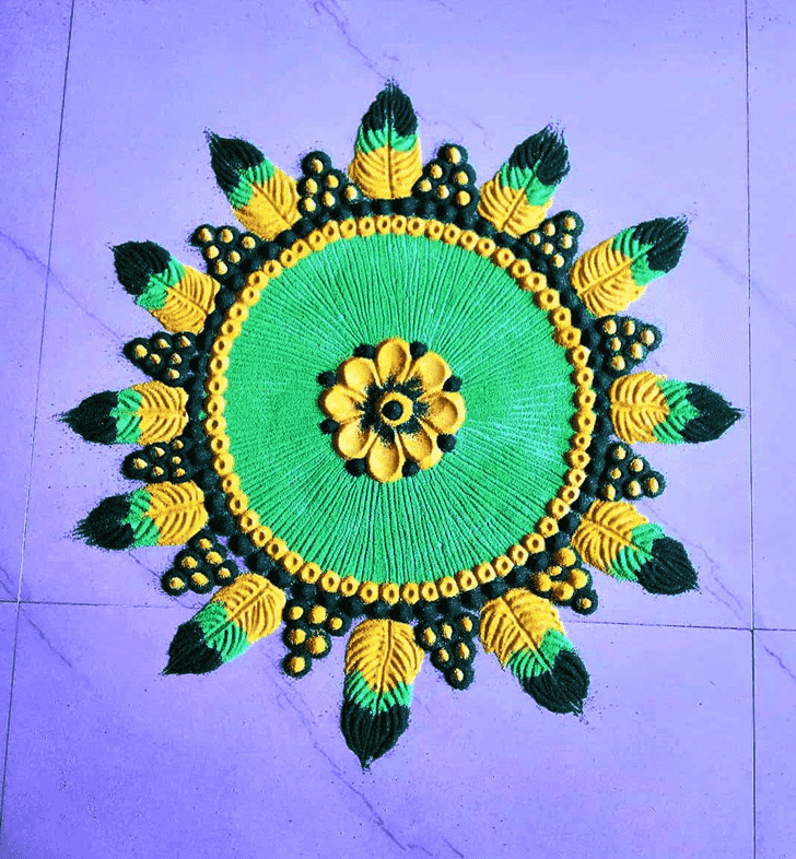 Splendid Round Rangoli