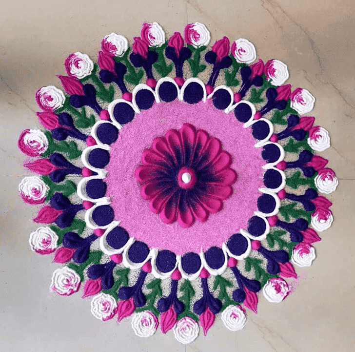 Stunning Round Rangoli