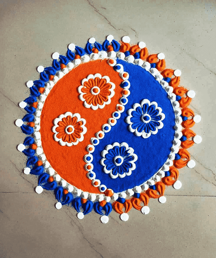 Superb Round Rangoli