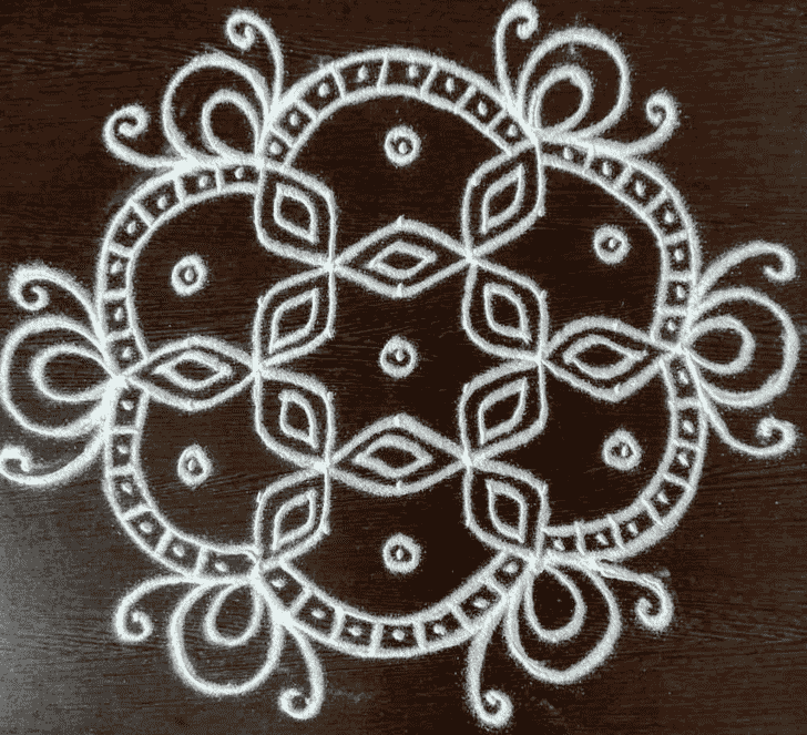 Graceful Sankranthi Muggulu Rangoli