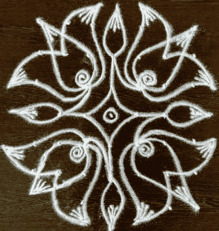 Refined Sankranthi Muggulu Rangoli