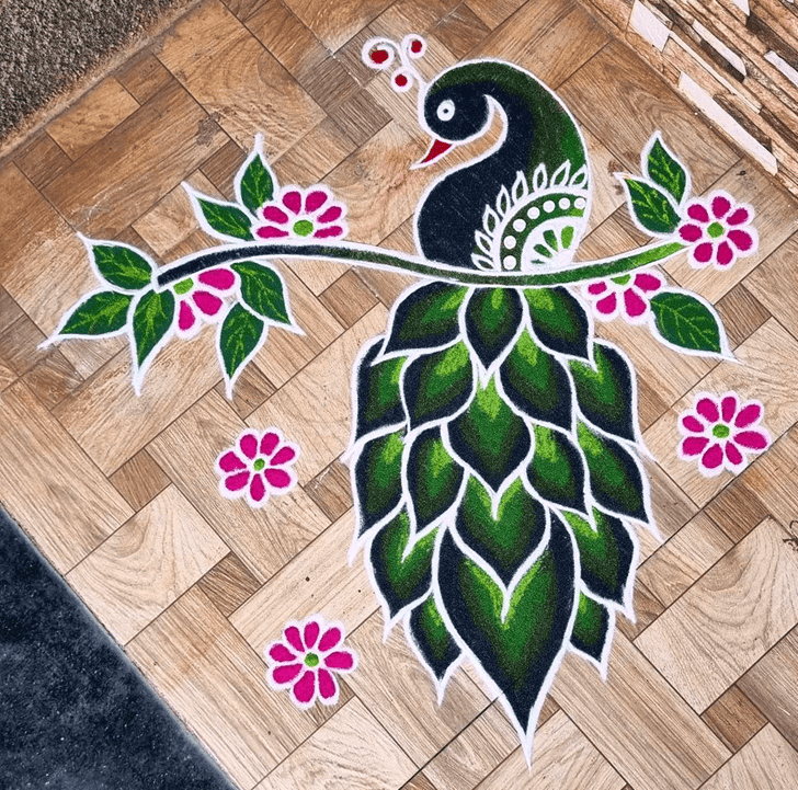 Dazzling Sanskar Bharti Rangoli