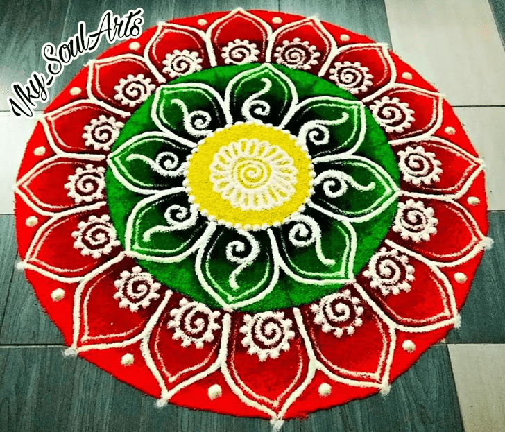 Delightful Sanskar Bharti Rangoli