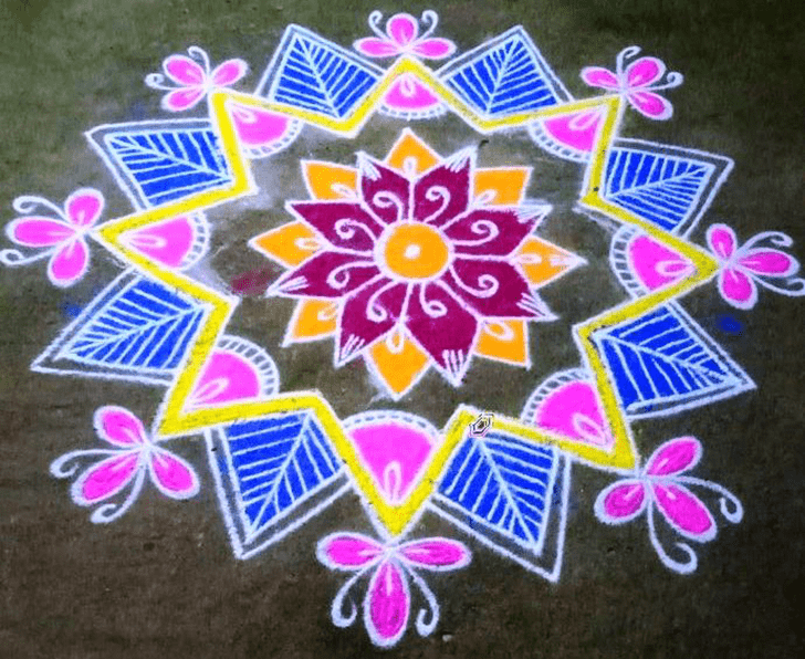 Exquisite Sanskar Bharti Rangoli