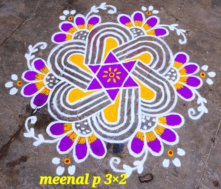 Graceful Sanskar Bharti Rangoli