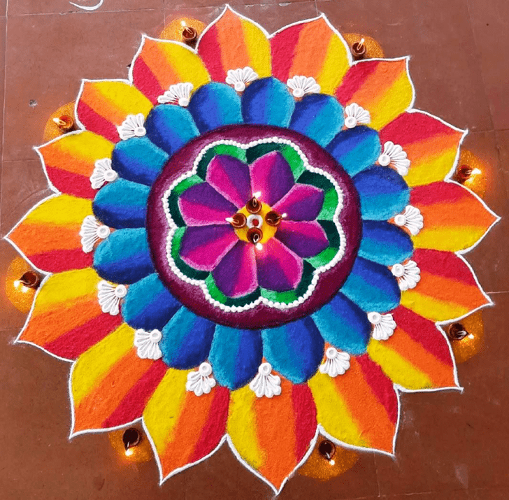 Awesome Sanskar Bharti Rangoli