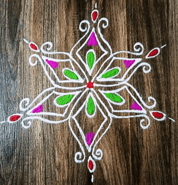 Lovely Sanskar Bharti Rangoli Design