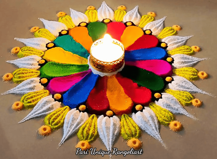 Pleasing Sanskar Bharti Rangoli