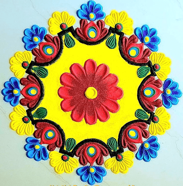 Pretty Sanskar Bharti Rangoli