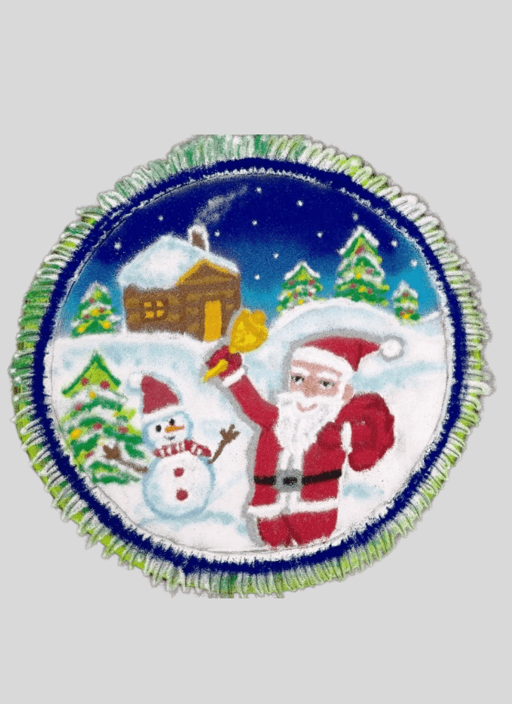 Fair Santa Claus Rangoli