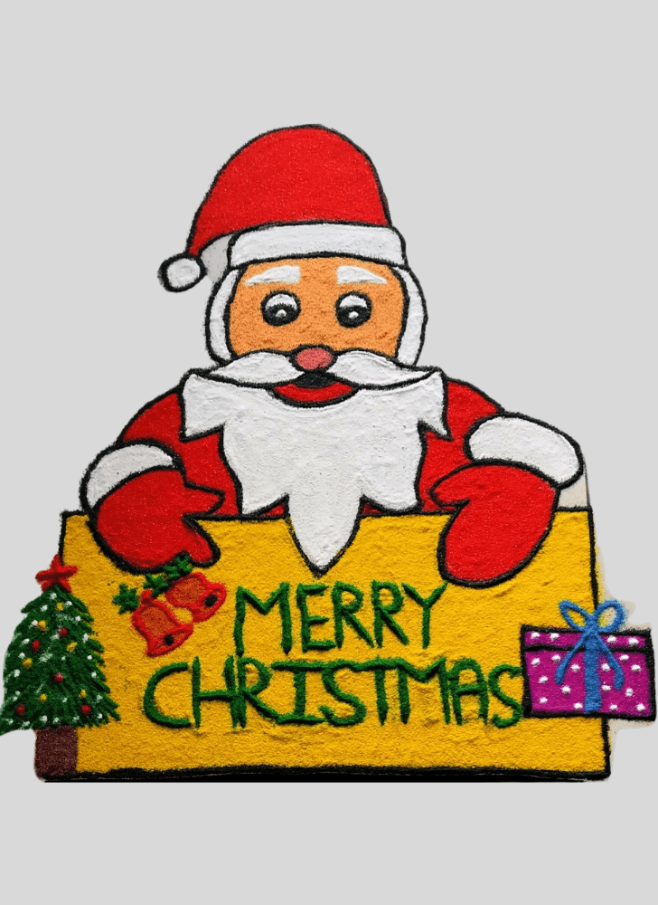 Fine Santa Claus Rangoli