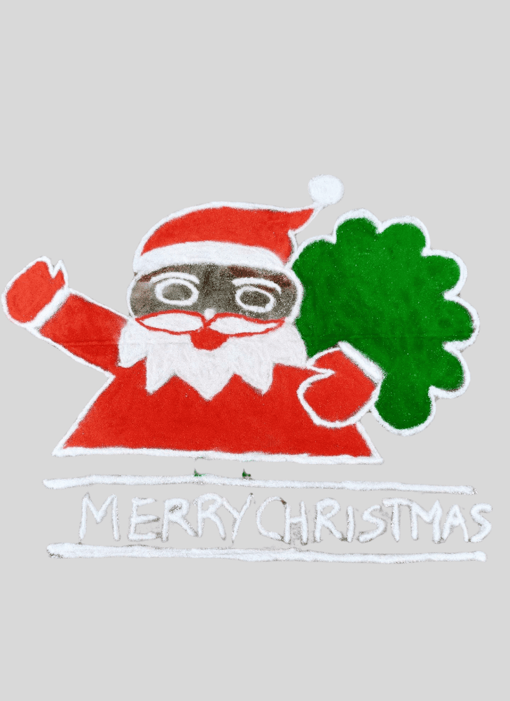 Graceful Santa Claus Rangoli