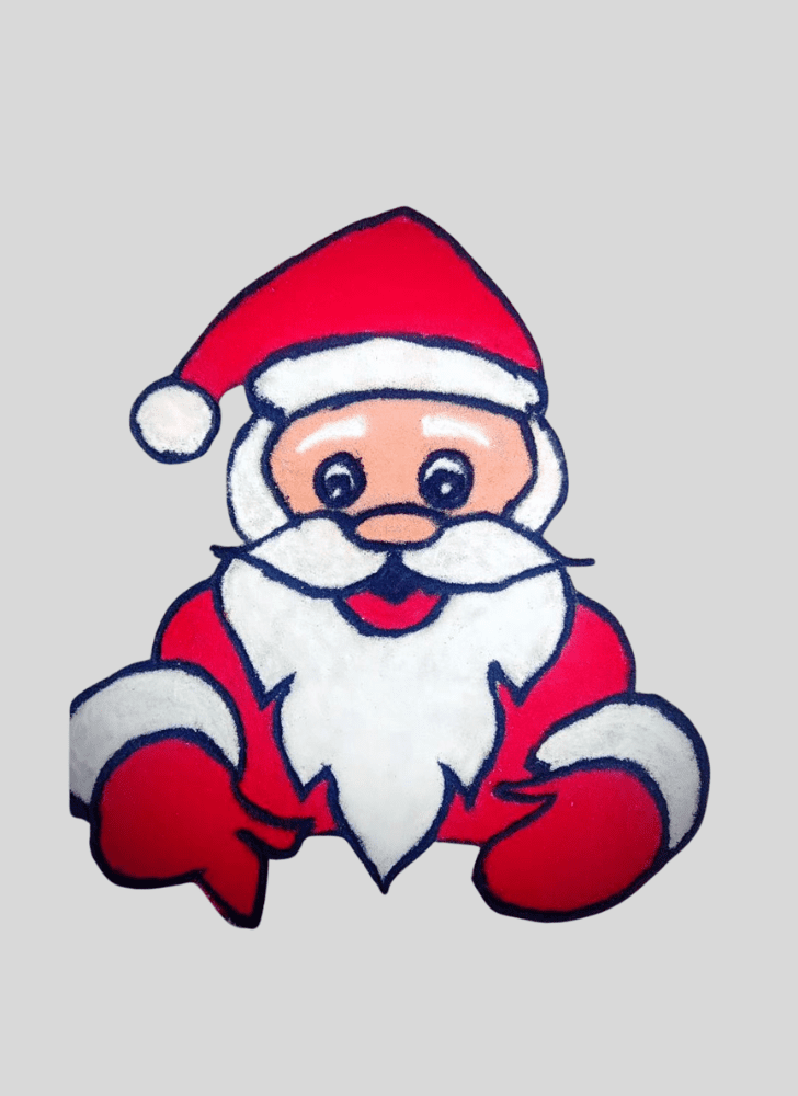 Inviting Santa Claus Rangoli