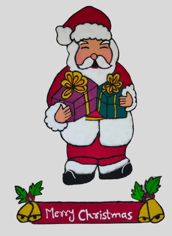 Magnetic Santa Claus Rangoli