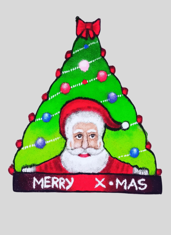 Magnificent Santa Claus Rangoli