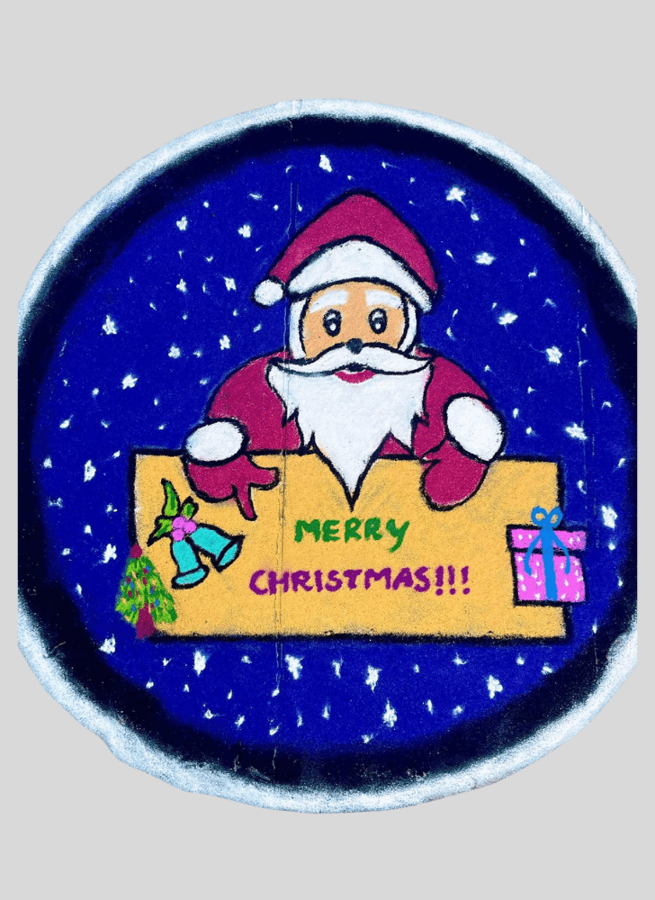 Mesmeric Santa Claus Rangoli