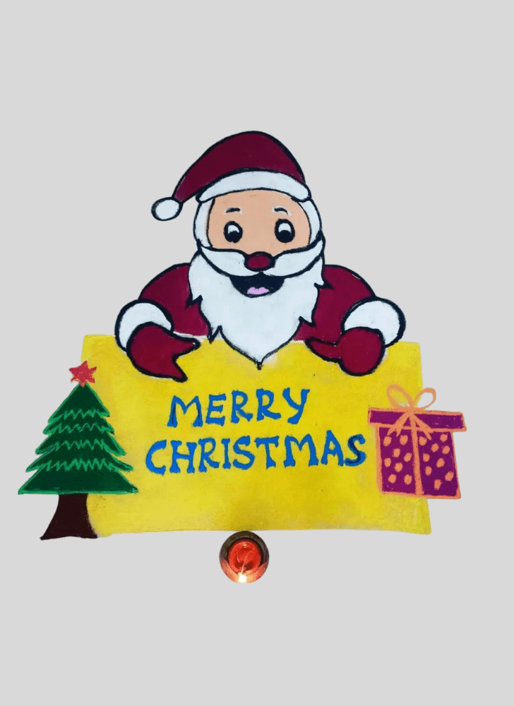 Nice Santa Claus Rangoli