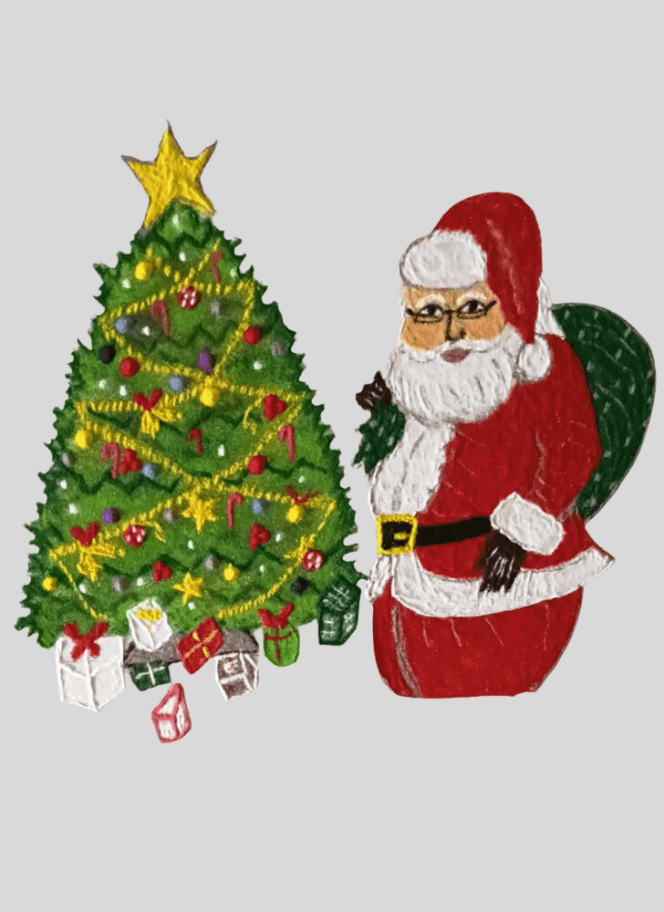 Refined Santa Claus Rangoli