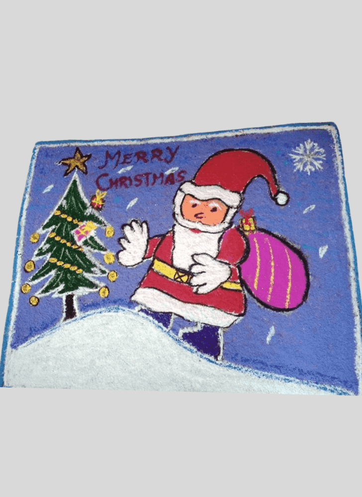 Slightly Santa Claus Rangoli