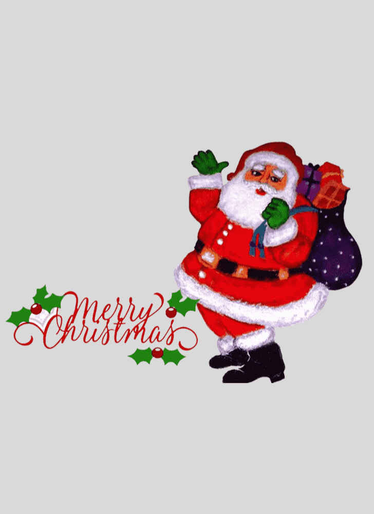 Superb Santa Claus Rangoli