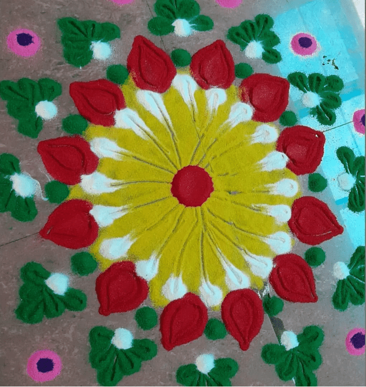 Delicate Serbia Rangoli